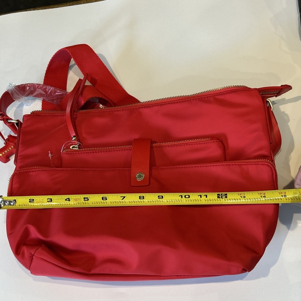 Radley London‎ Large Compartment Crossbody Bag RED Flaw - Picture 11 of 16